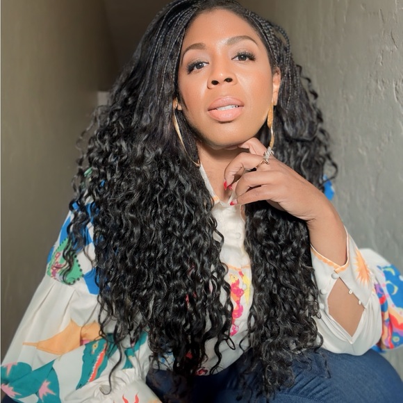 XPlusWear Balloon Sleeve Blouse - Picture 3 of 6